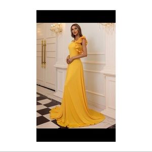 Gorgeous low back long dress.